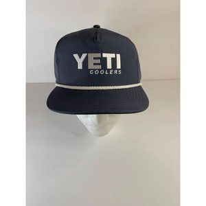 YETI Coolers Hat Cap Snapback Grey Color Rope Corded Embroidered NWOT